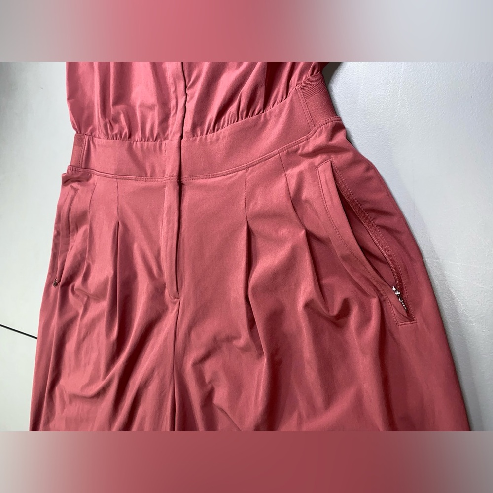 ATHLETA Brooklyn Heights Wide Leg Jumpsuit Berry Rose Pink - Picture 7 of 14